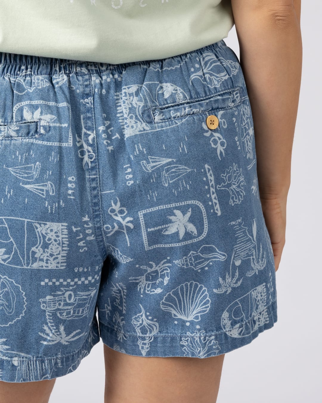 Island Life Denim Short in Blue