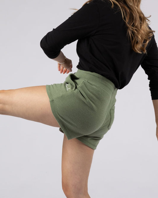Essential Womens Sweat Shorts in Green