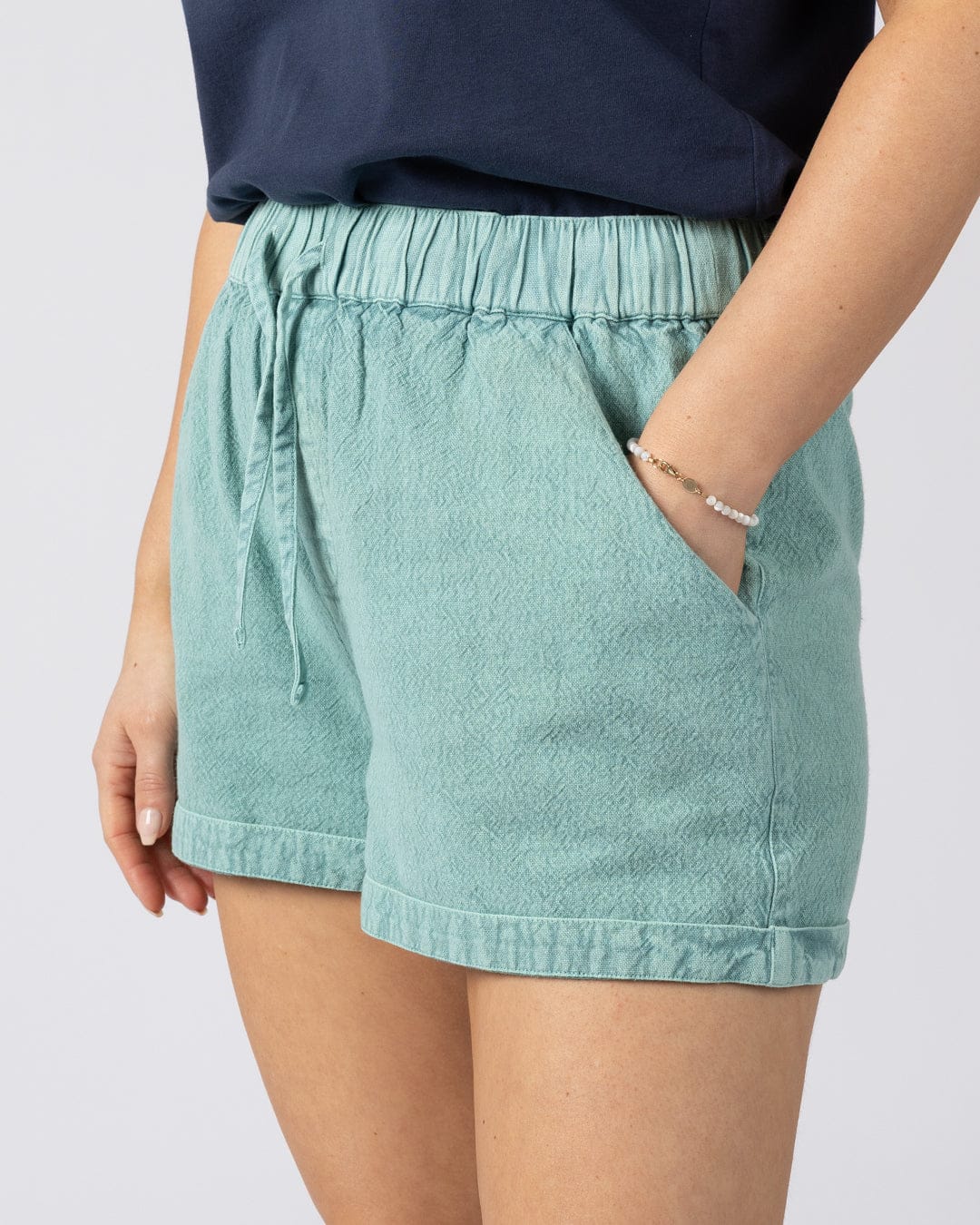 Opie Womens Woven Short in Blue