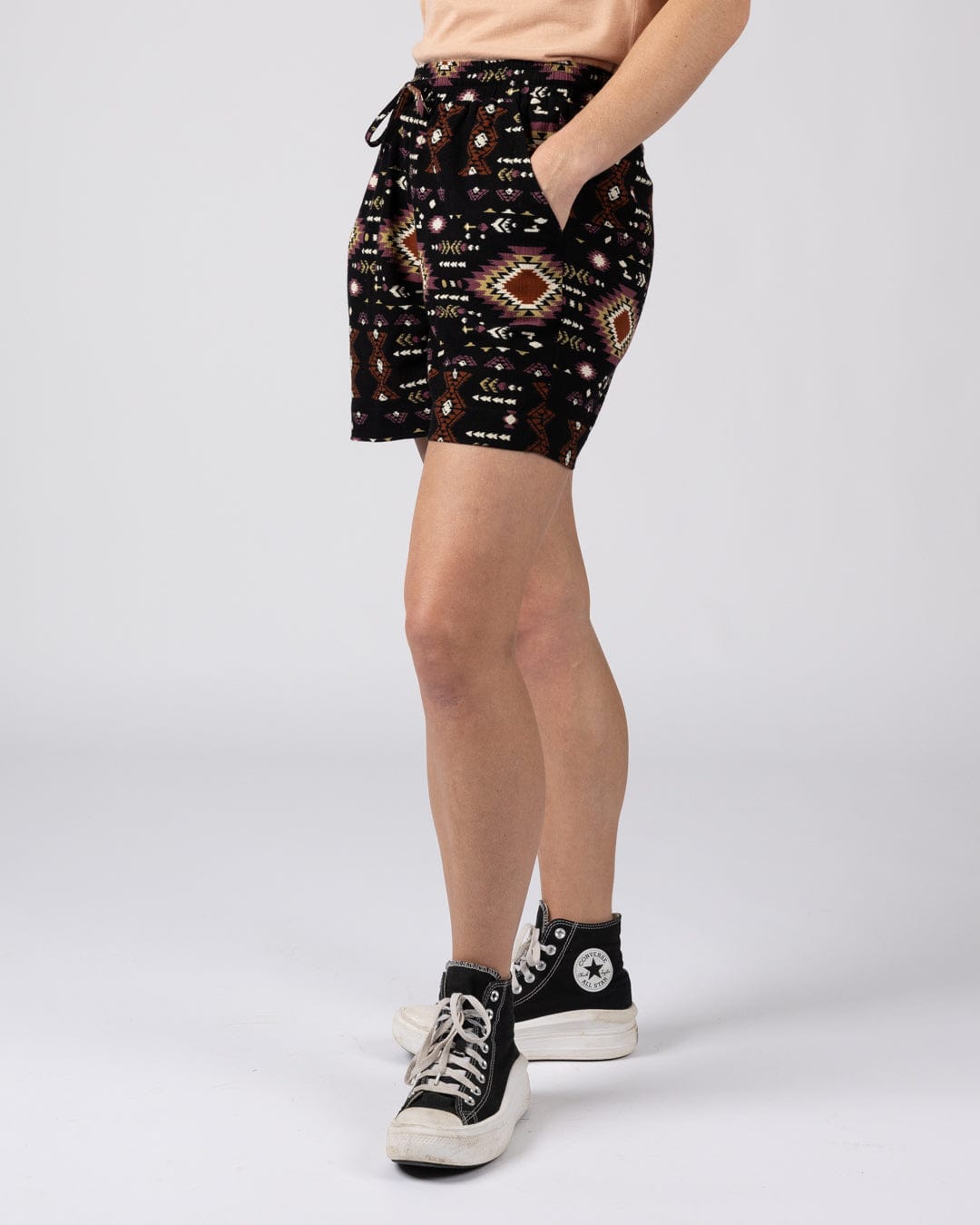 Sabina - Womens Woven Short - Dark Grey