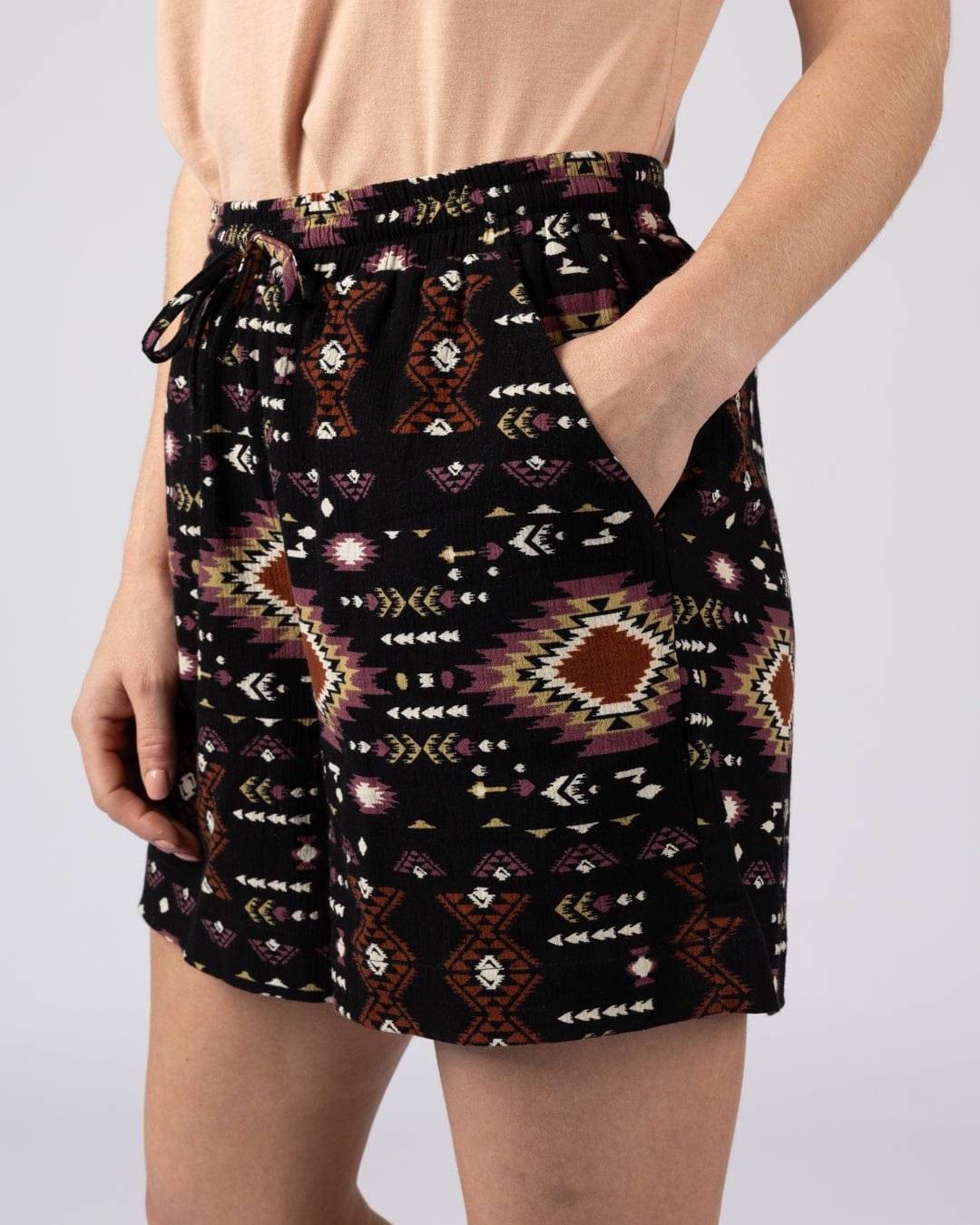 Sabina - Womens Woven Short - Dark Grey