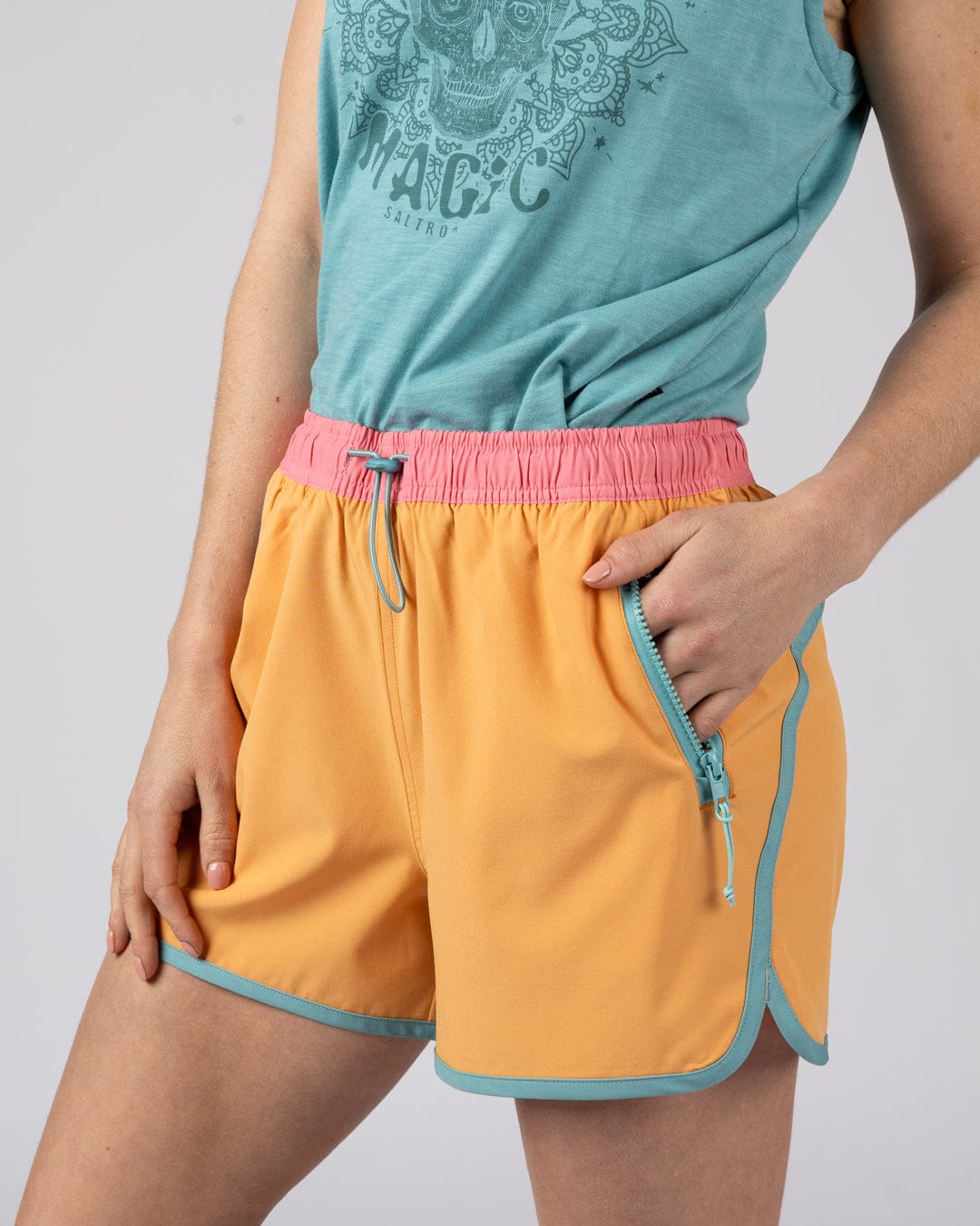 Copper Block - Womens Walkshort - Light Orange