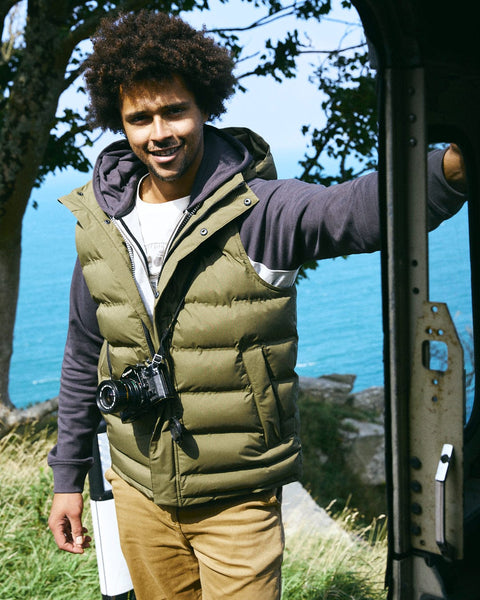 VEST DEEP コーデュロイジャケット XXL オリーブグリーン XAVIER_GILET_DKGREEN_GTQ123020