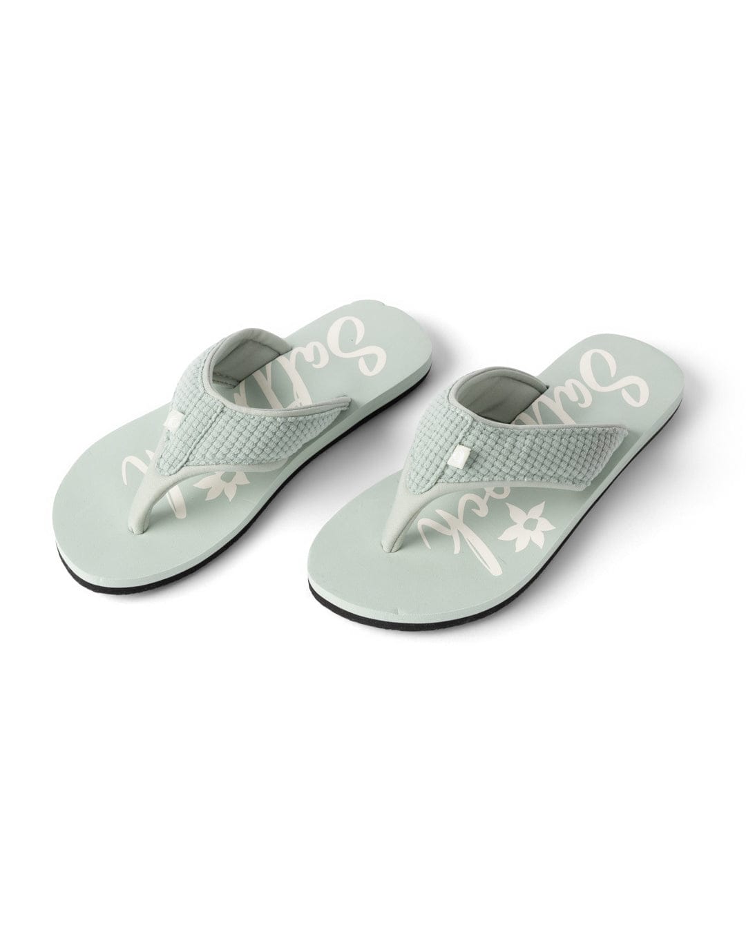 Cube Womens Waffle Cord Flip Flops in Light Green