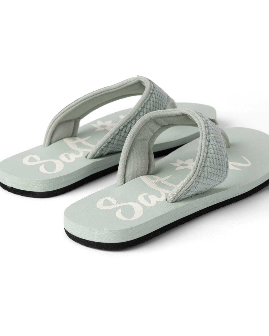 Cube Womens Waffle Cord Flip Flops in Light Green