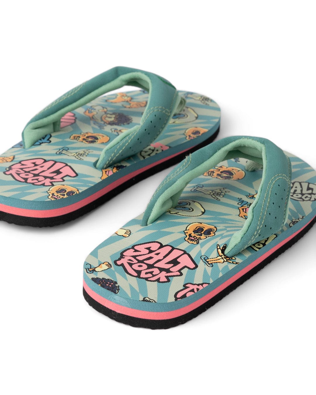 Lush Waves Kids Flip Flops in Blue