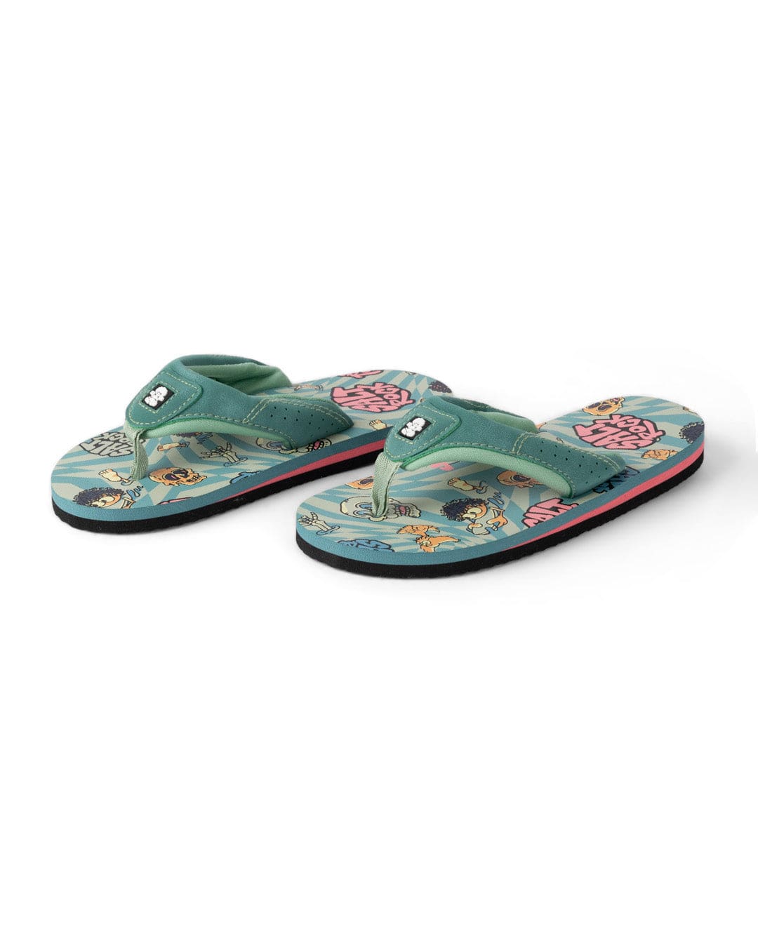 Lush Waves Kids Flip Flops in Blue