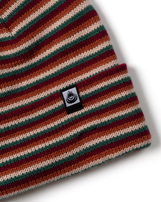 Ok Stripe - Beanie - Dark Pink