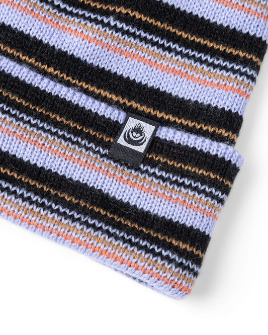 Ok Stripe Beanie in Blue
