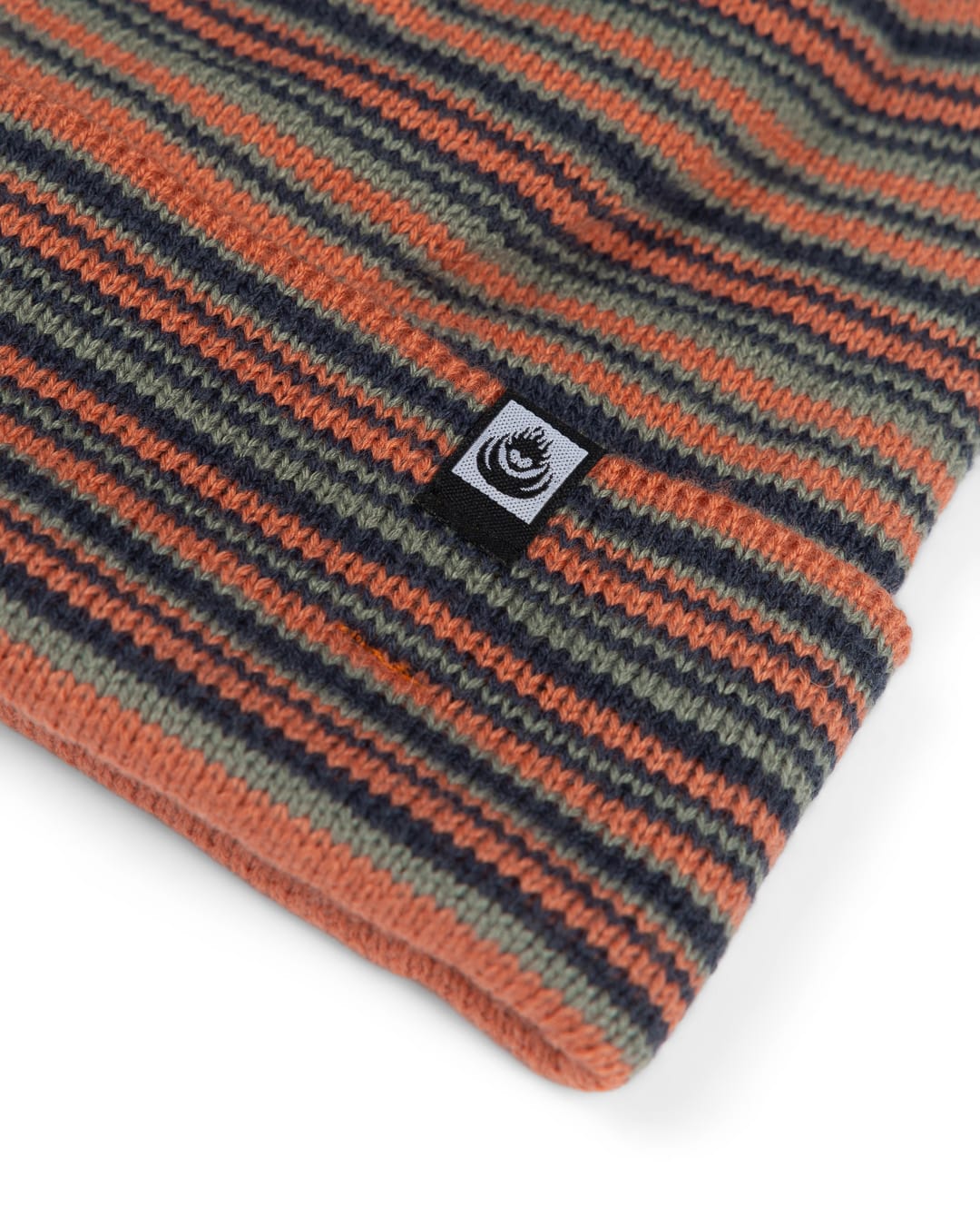 Ok Stripe Beanie in Orange