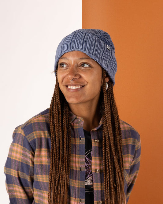 Colt - Acid Wash Beanie - Blue