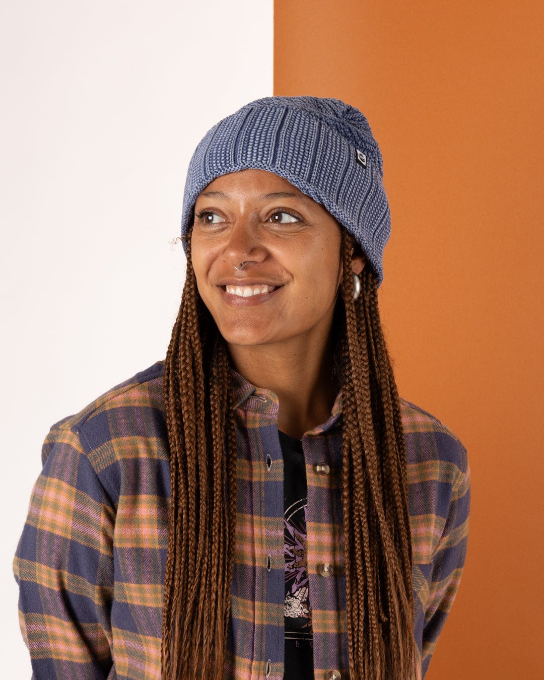 Colt - Acid Wash Beanie - Blue