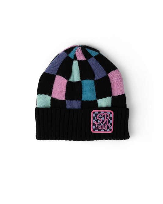 Skatecheck Kids Beanie in Black
