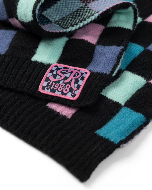 Skatecheck Scarf In Black