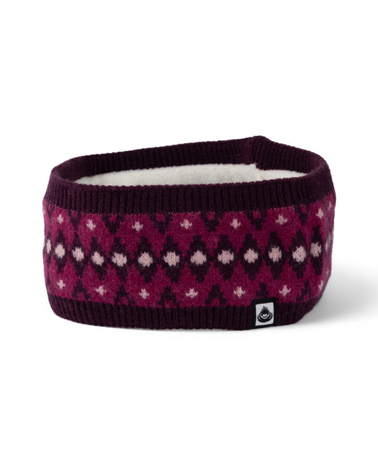 Fern Fairisle - Headband - DARK PINK