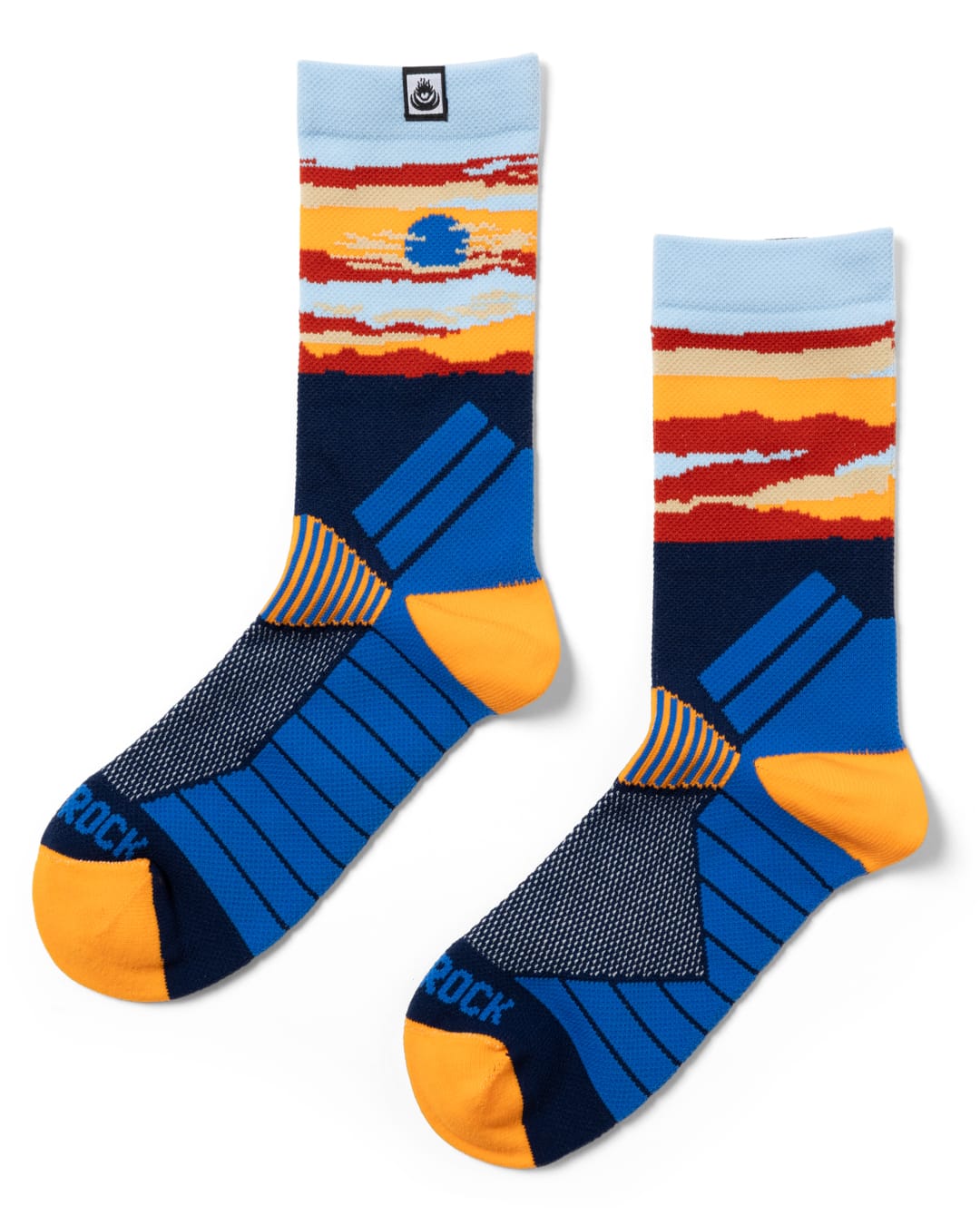 Mountainscape Hiking Socks in Blue