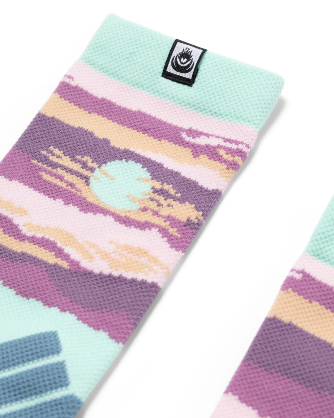 Mountainscape Hiking Socks in Purple