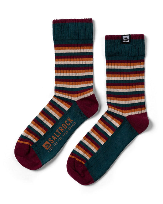 Ok - Socks - Dark Pink Stripe