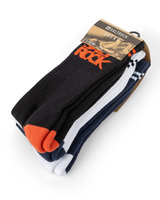 Trinity Socks Pack of 3 in Blue