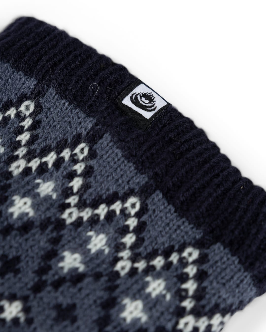 Fern Fairisle Borg Lined Socks in Blue
