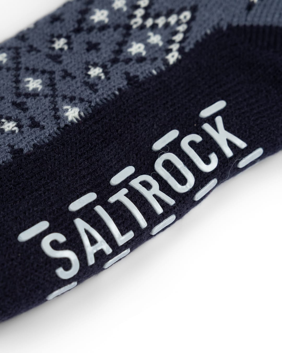 Fern Fairisle Borg Lined Socks in Blue