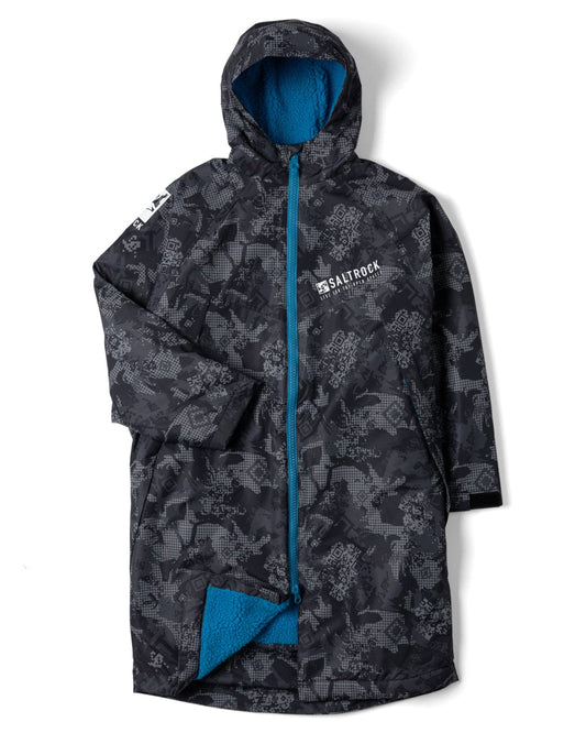 Digicamo - Kids Recycled Changing Robe - Black/Blue