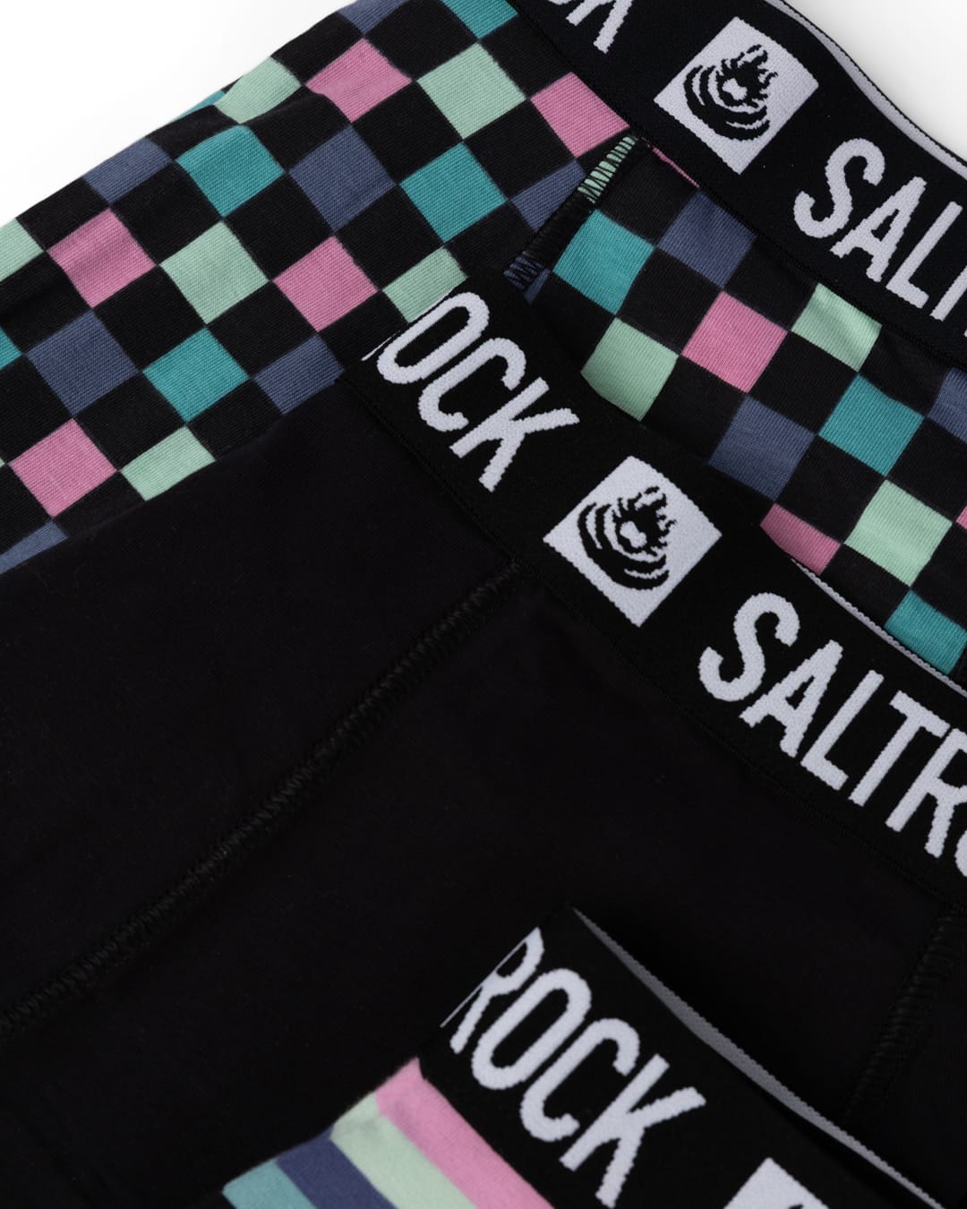 Skatecheck Mens Boxer Pack In Black