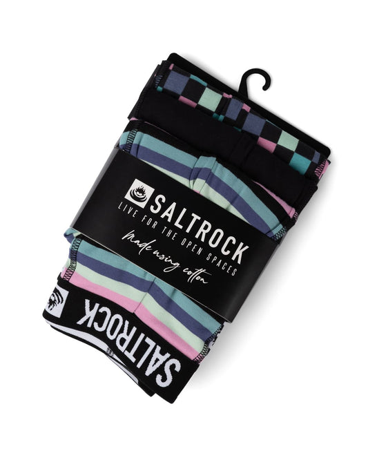 Skatecheck Mens Boxer Pack In Black