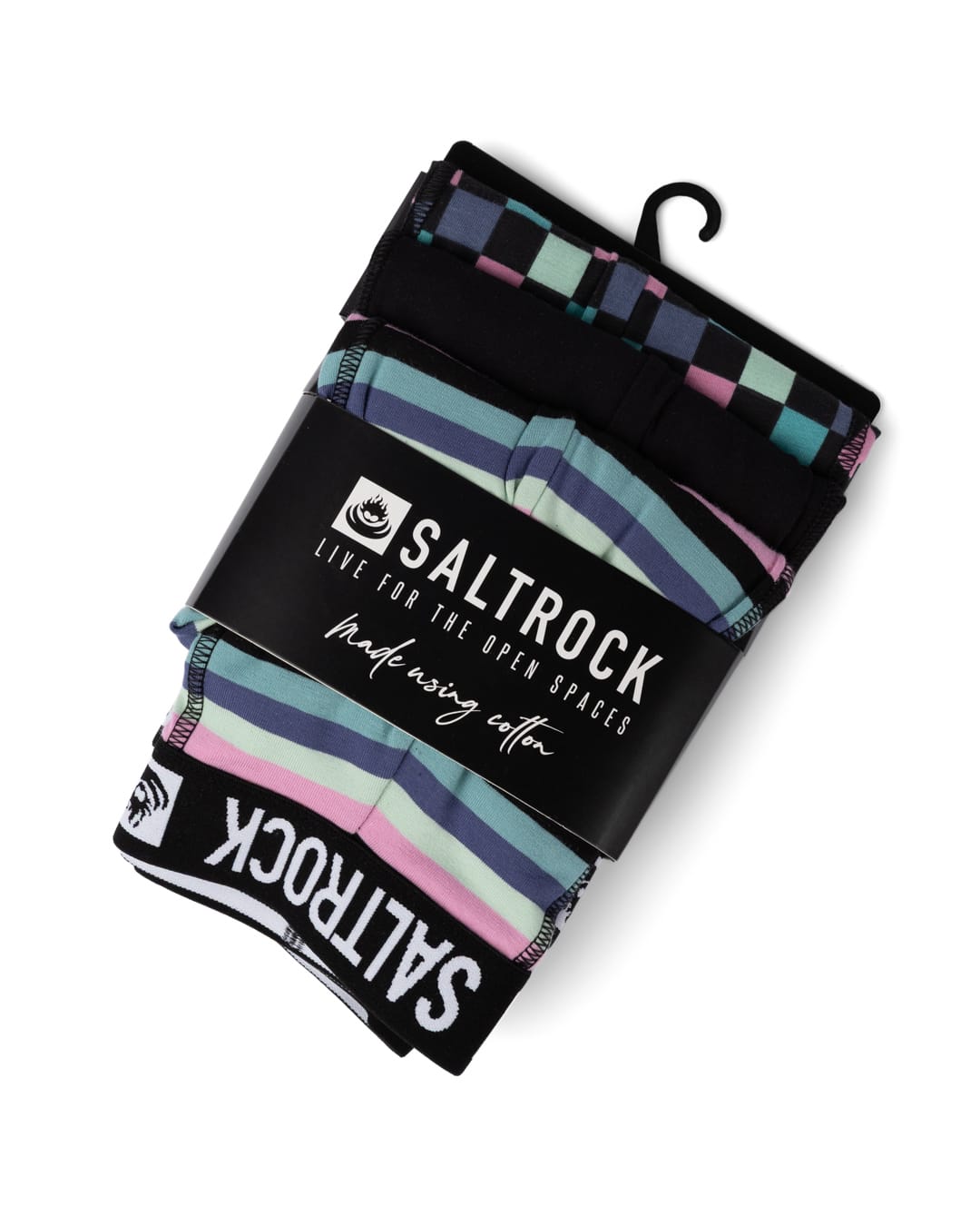 Skatecheck Mens Boxer Pack In Black
