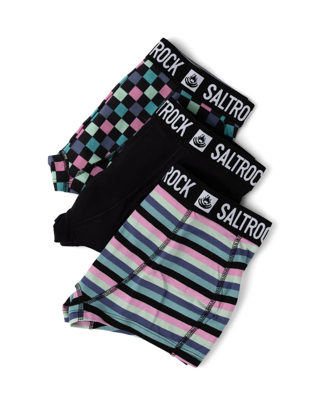 Skatecheck Kids Boxer Pack In Black