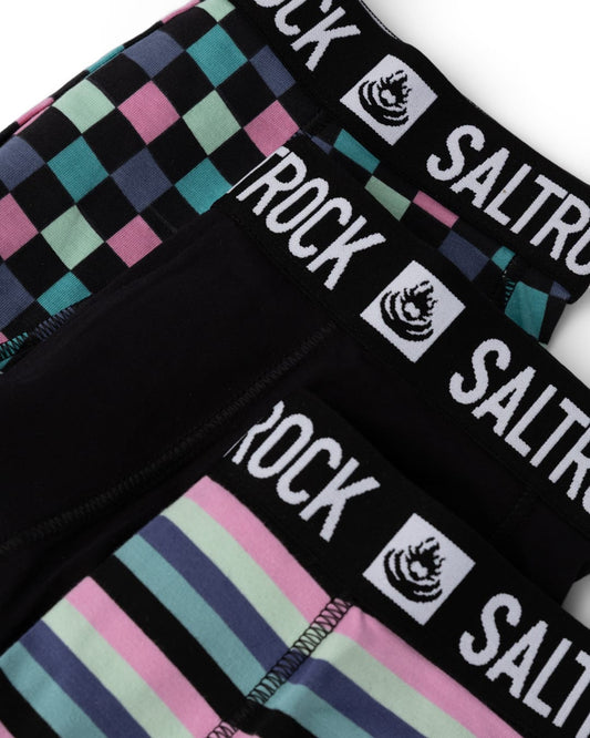 Skatecheck Kids Boxer Pack In Black