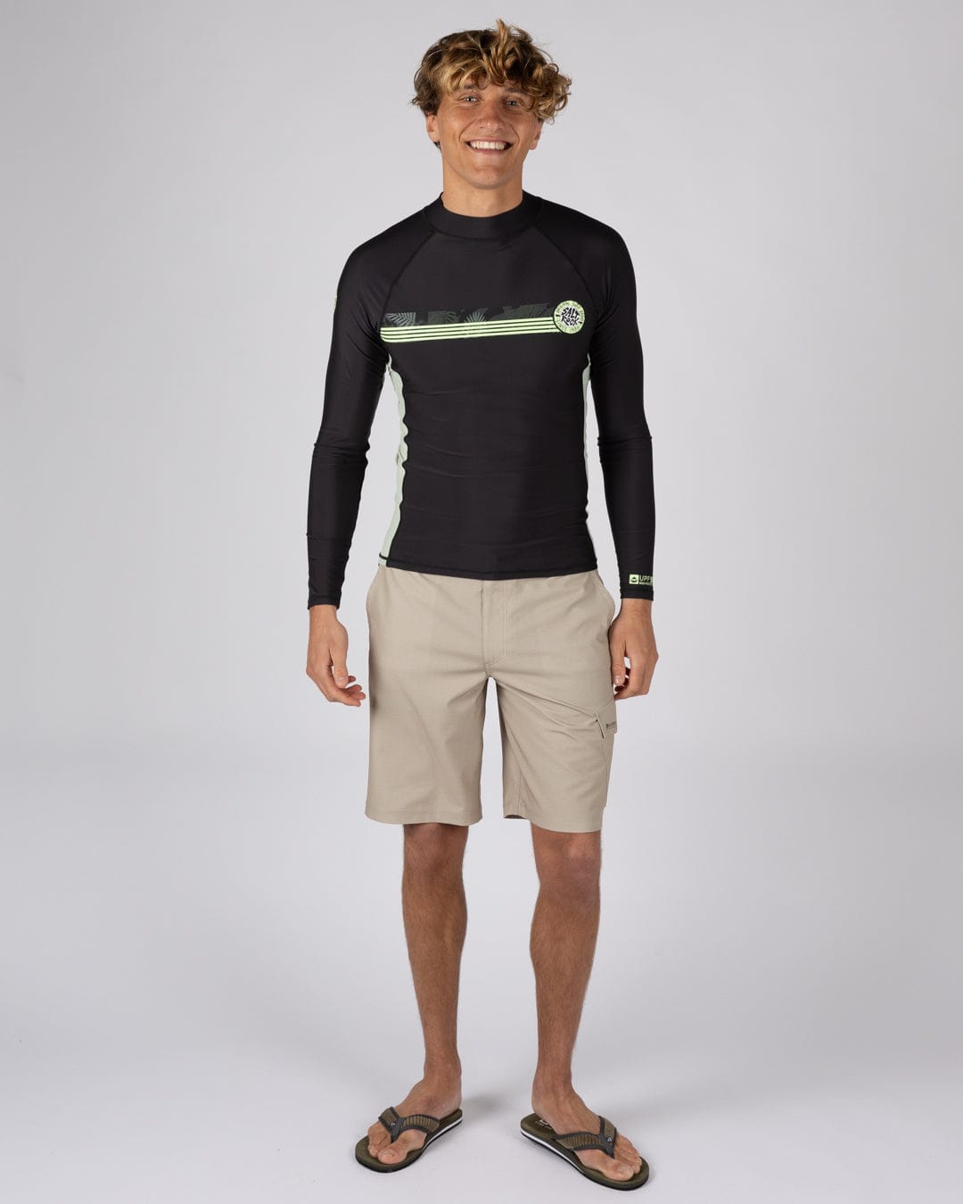 Warp Surf - Mens Long Sleeve Rashvest - Dark Grey