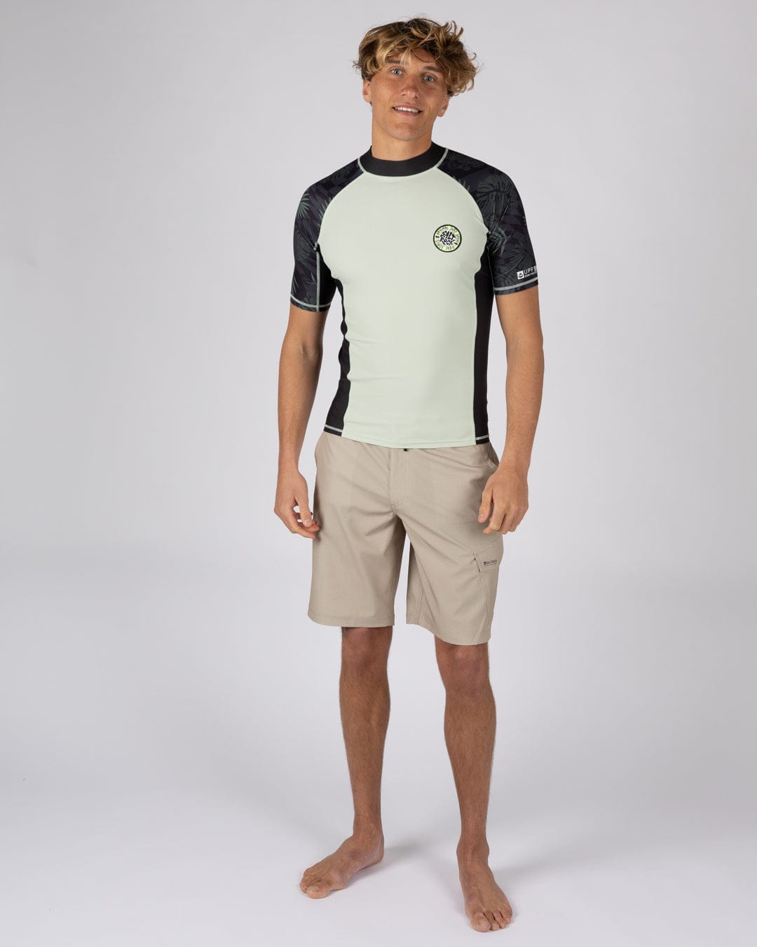 Warp Surf - Mens Short Sleeve Rashvest - Light Green