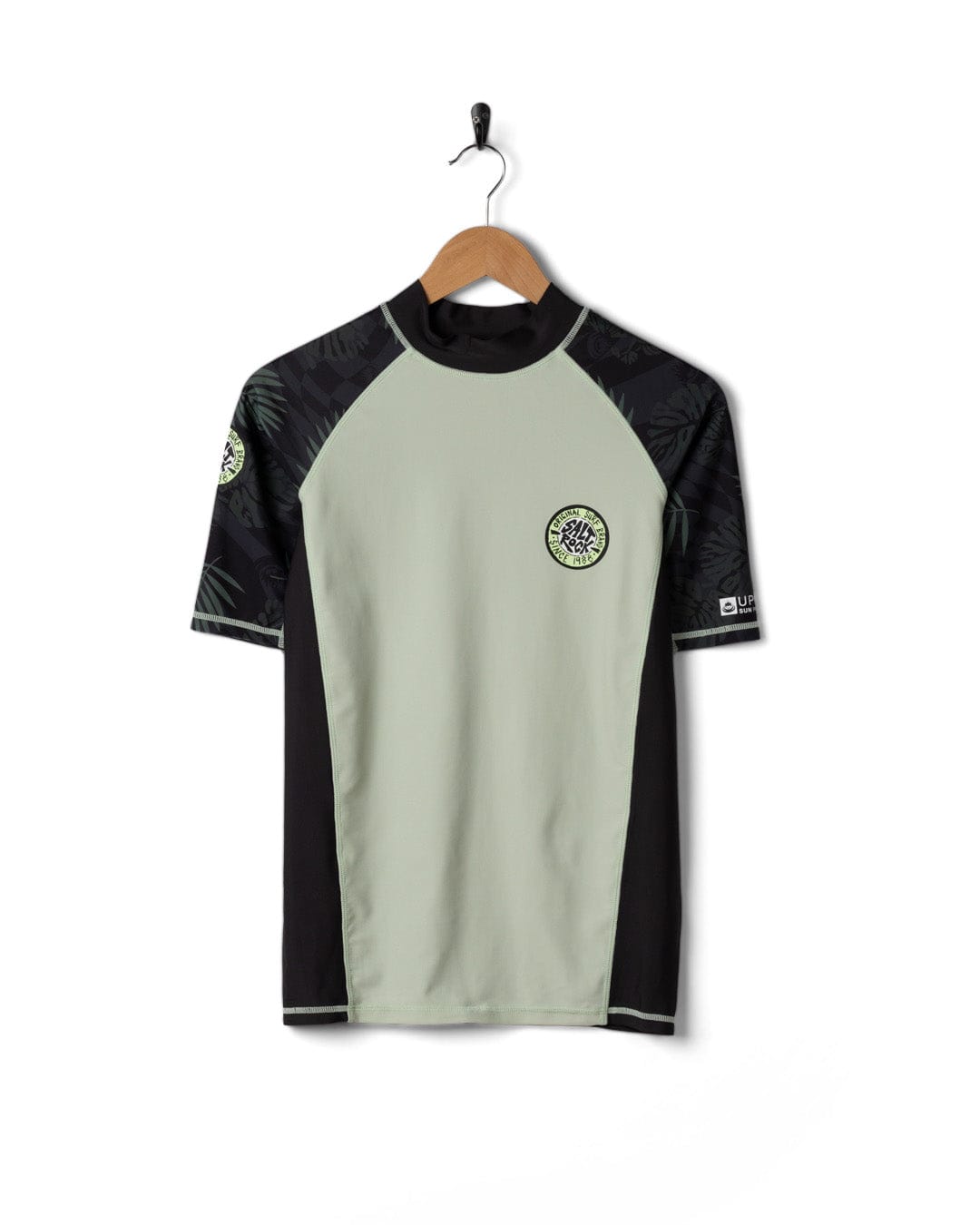 Warp Surf Mens Short Sleeve Rashvest in Light Green