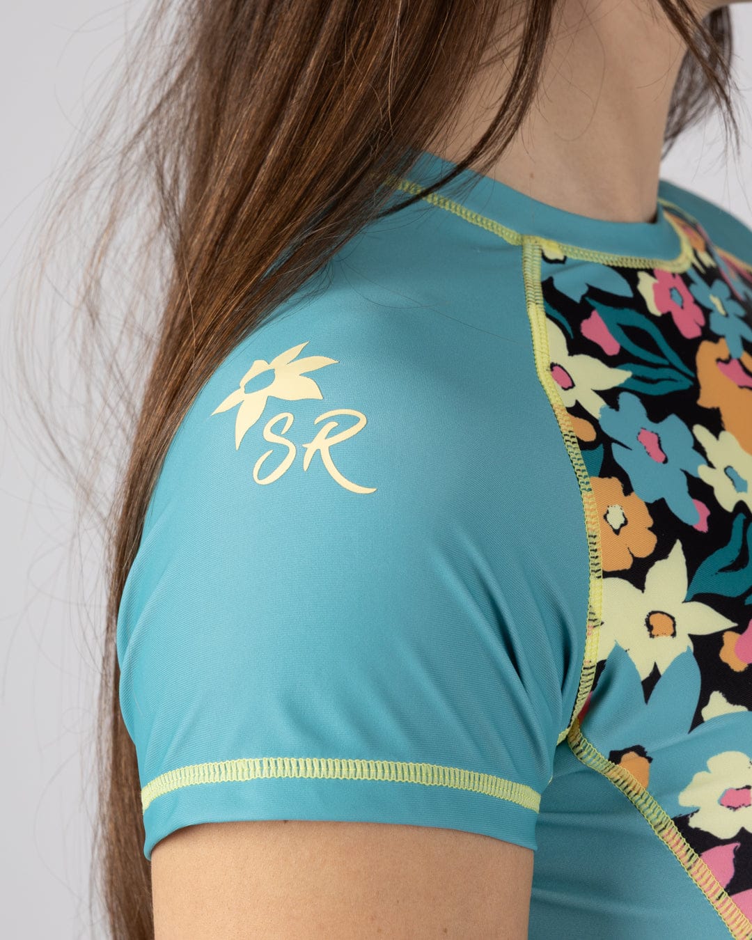 Holidaze - Womens Short Sleeve Rashvest - Blue