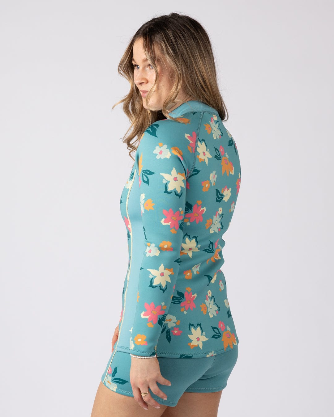 Surfdaze Womens 2mm Wetsuit Jacket in Blue