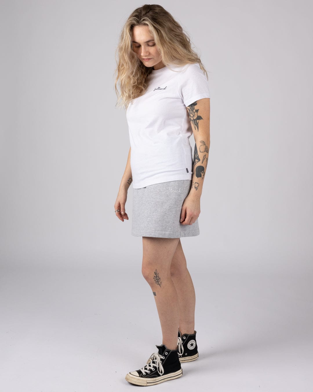Essential Womens Sweat Skirt in Grey
