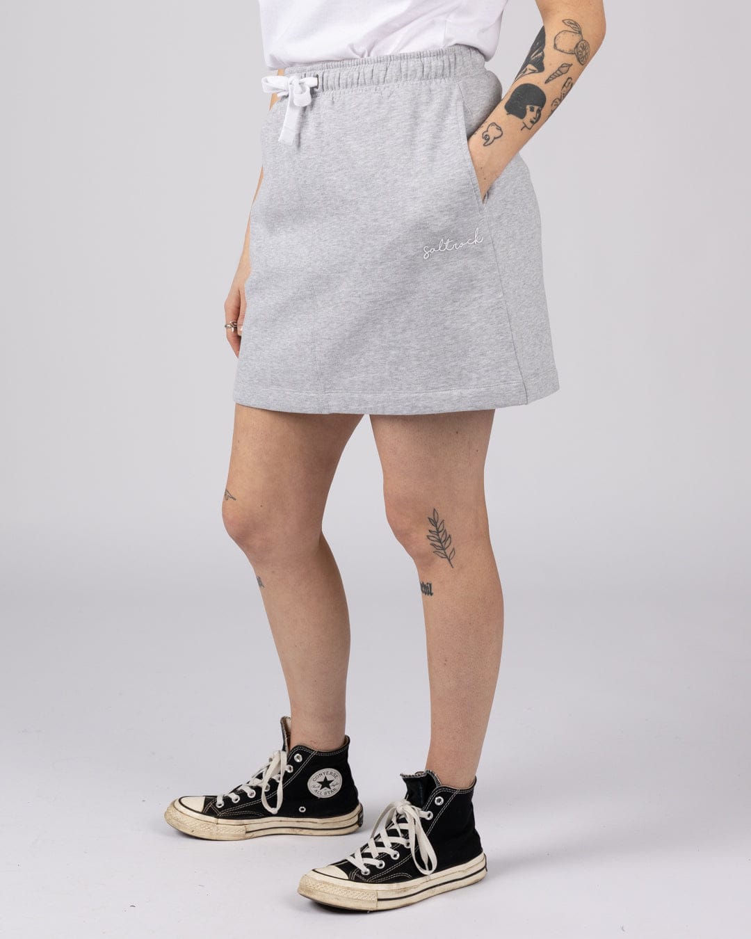 Essential Womens Sweat Skirt in Grey