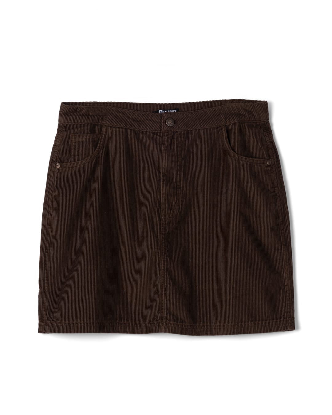 Sadie Cord Mini Skirt in Dark Brown