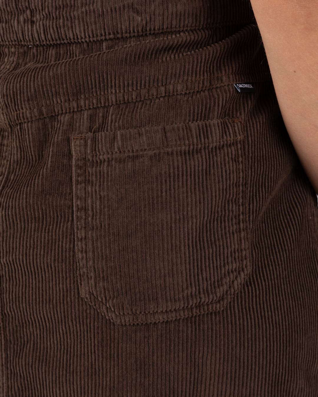 Sadie Cord Mini Skirt in Dark Brown
