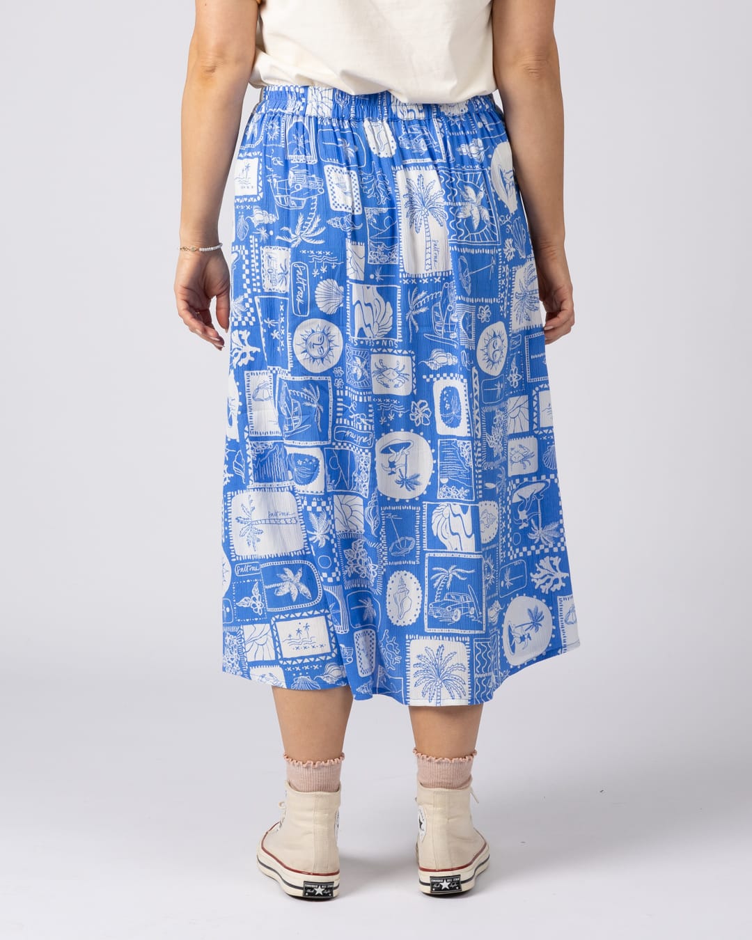 Island Tile Womens Skirt Bright Blue