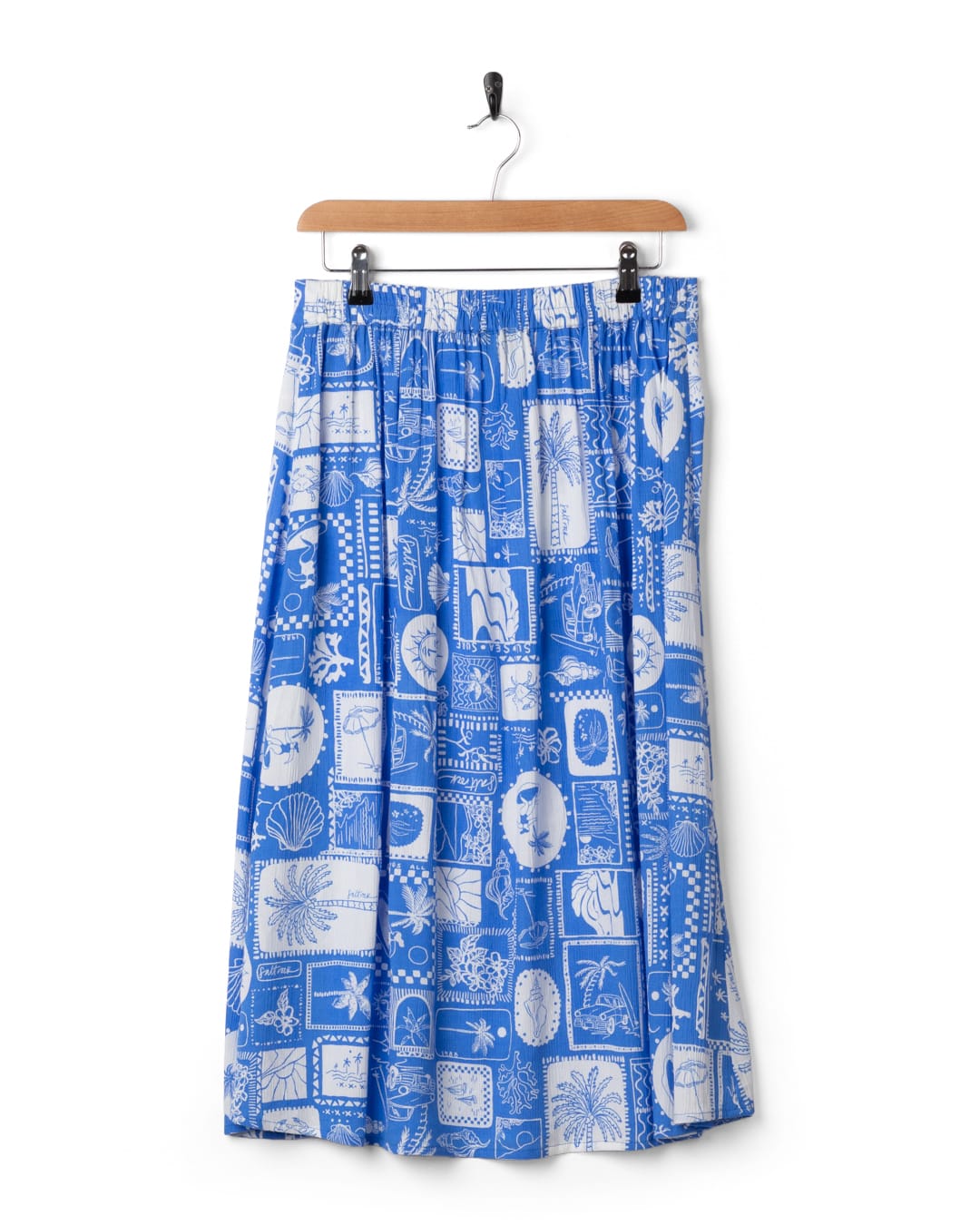 Island Tile Womens Skirt Bright Blue