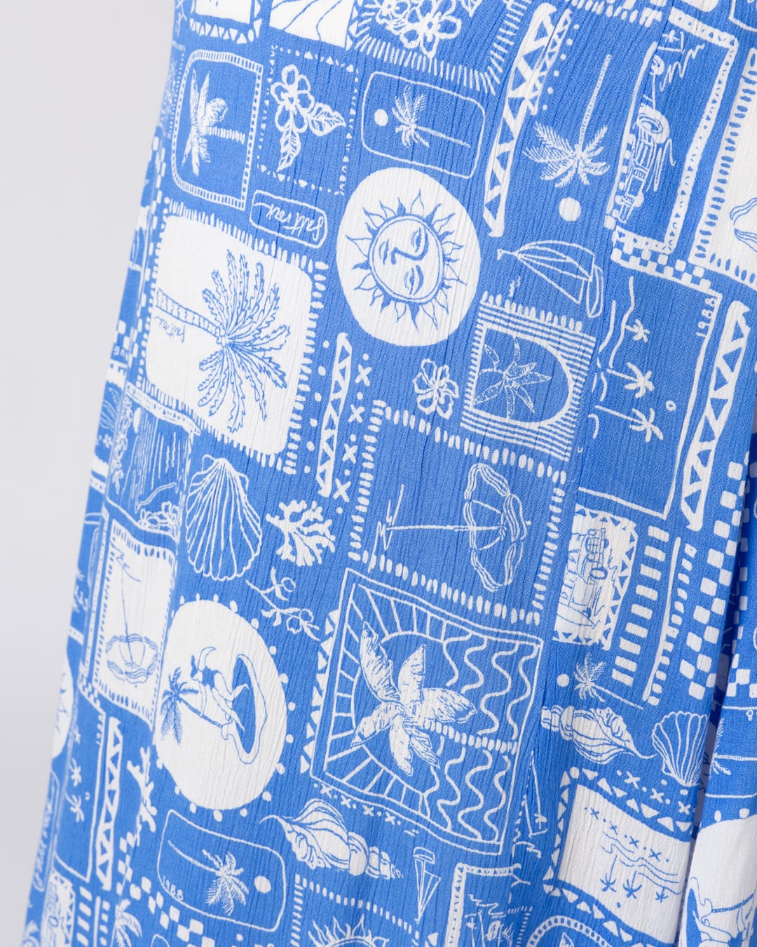 Island Tile Womens Skirt Bright Blue