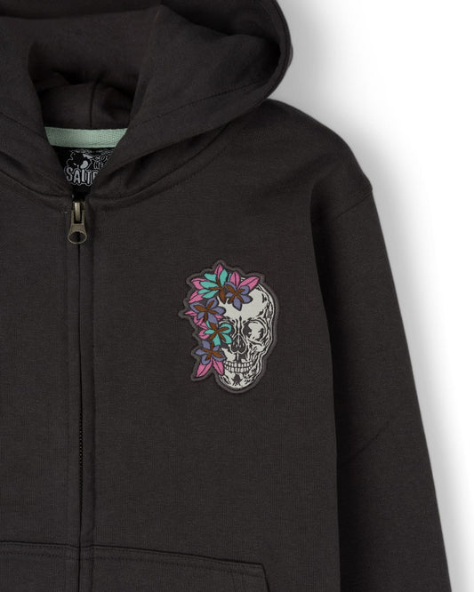 Calavera Kids Zip Hoodie in Grey