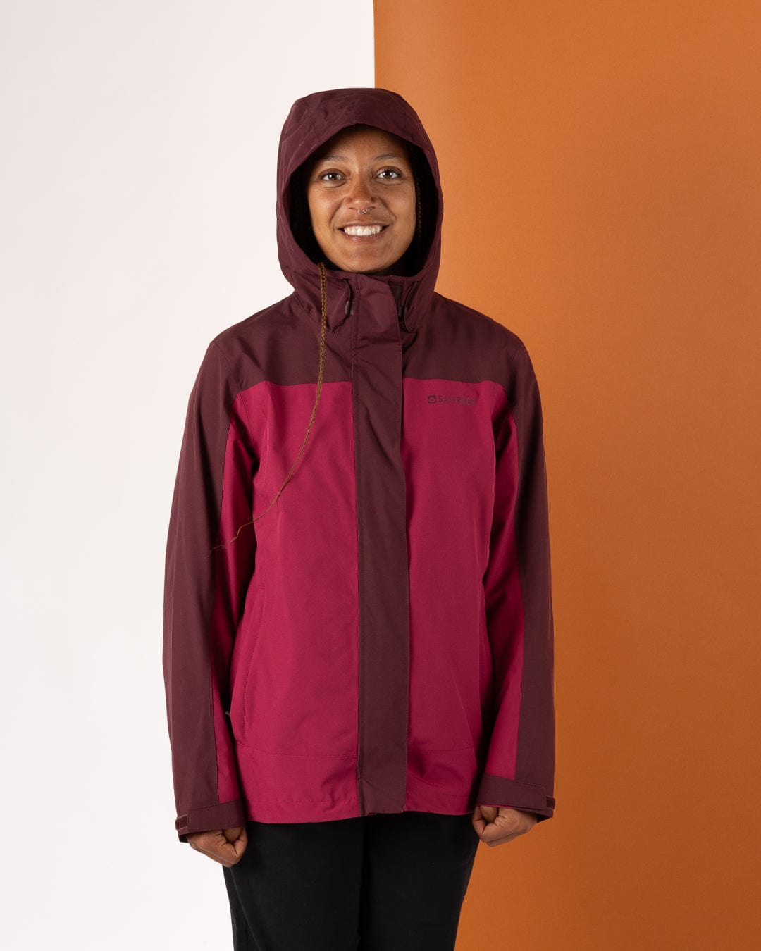Aubrey Colourblock - Waterproof Jacket - Dark Pink