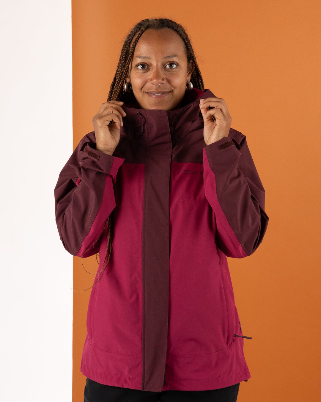 Aubrey Colourblock - Waterproof Jacket - Dark Pink