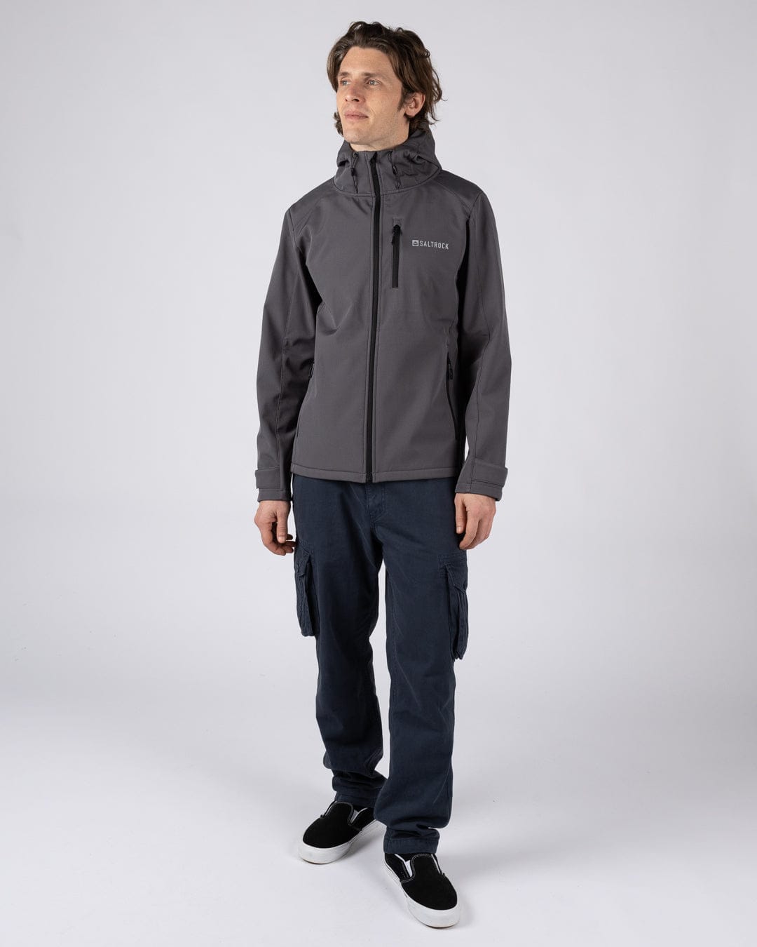 Munros II - Mens Water Resistant Softshell Jacket - Dark Grey