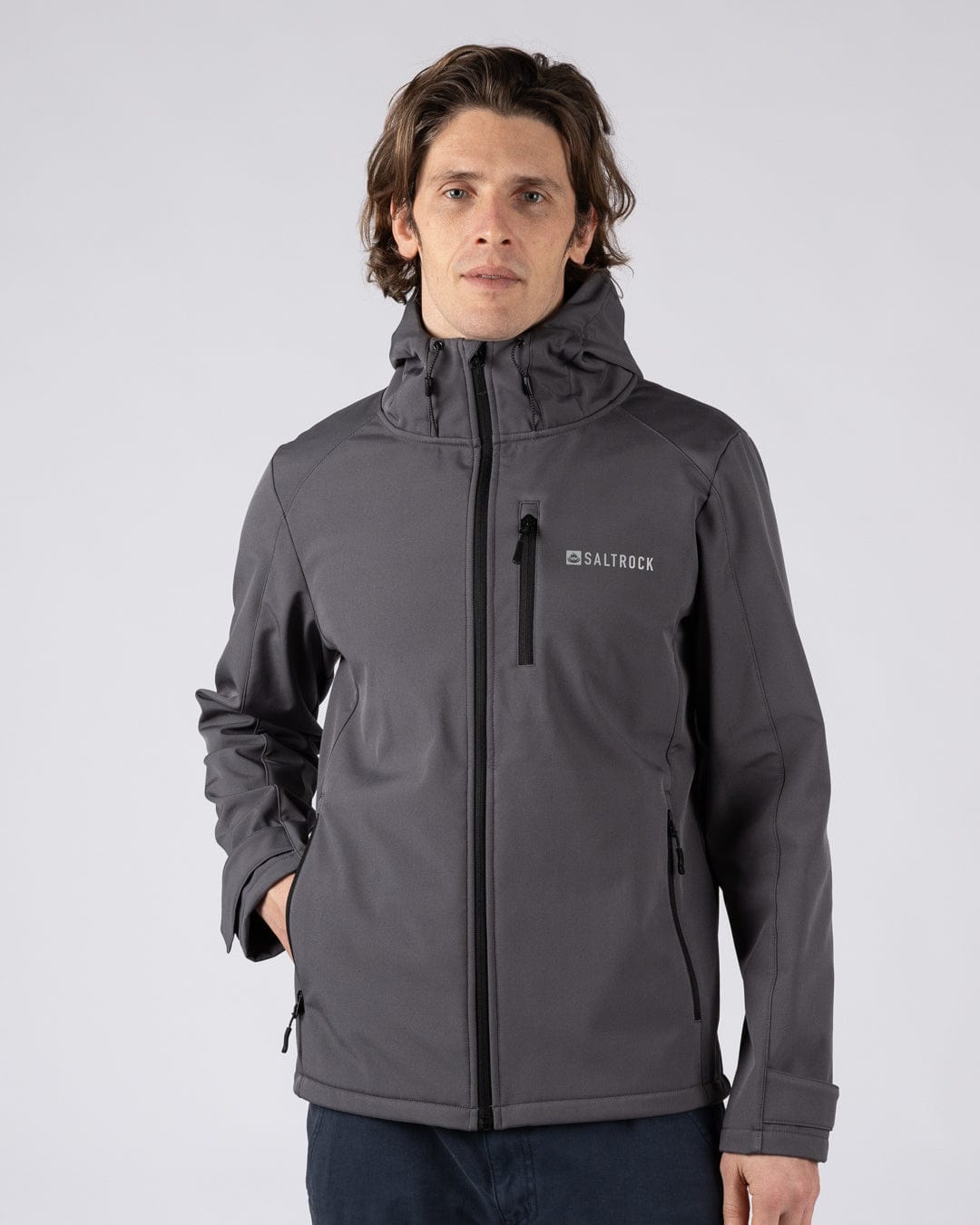 Munros II - Mens Water Resistant Softshell Jacket - Dark Grey