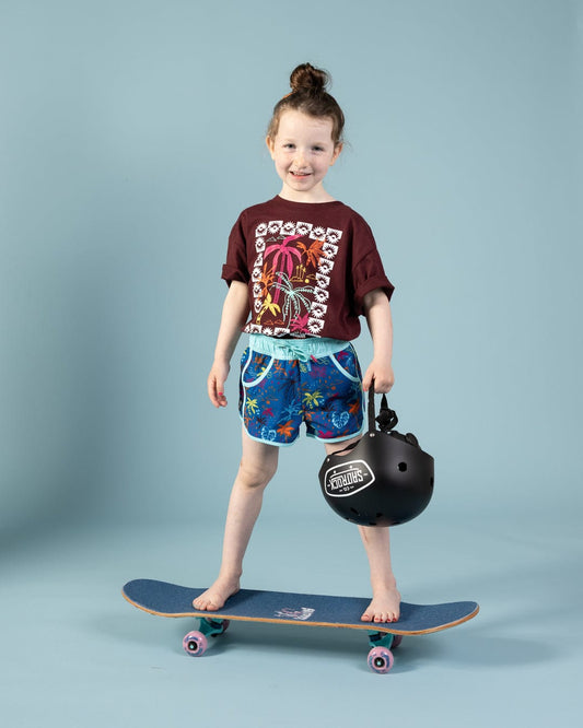 Pia - Kids Recycled Boardshorts - Blue