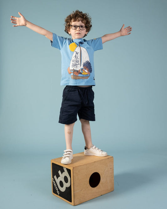 Toe The Line - Kids T-Shirt - Blue